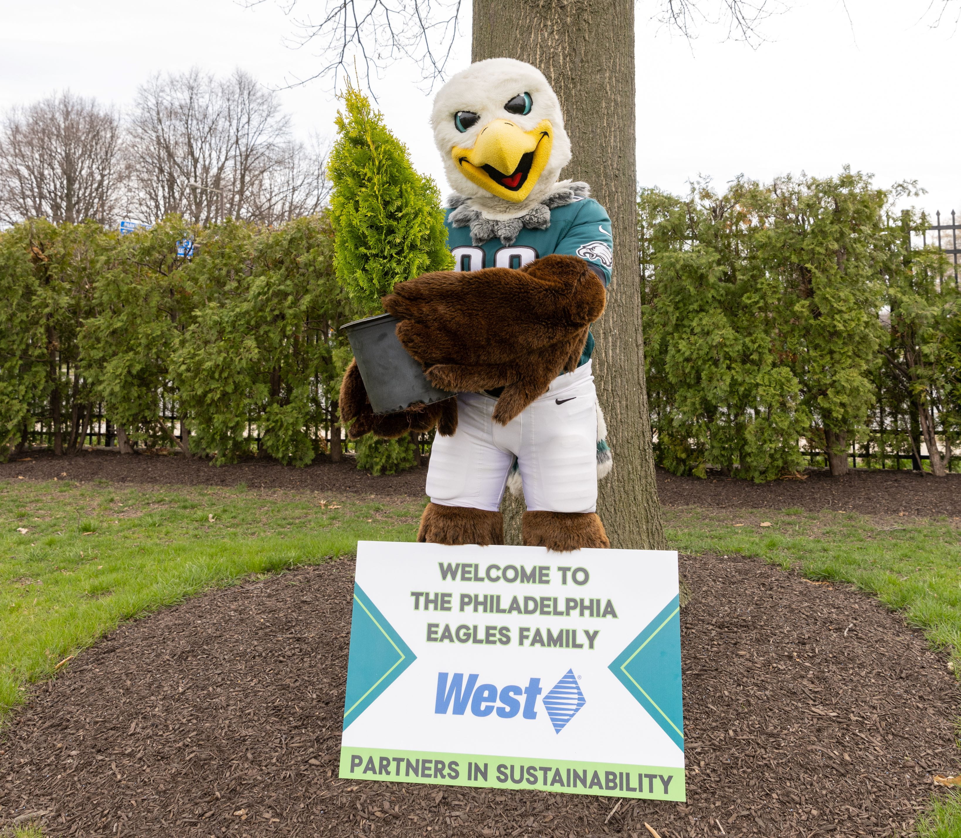 West and the Eagles kick off partnership for Sustainability 