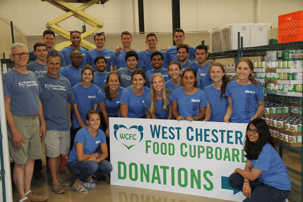 West Chester Food Cupboard West Ambassodor Intern volunteers