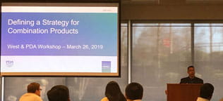 Leo Posner of Johnson & Johnson presenting at the PDA Combo Workshop