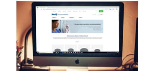 Ecommerce desktop screen