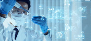 Scientist performing test