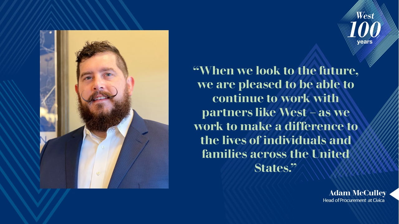 When we look to the future, we are pleased to be able to continue to work with partners like west- Adam McCulley, Head of Procurement at Civica.