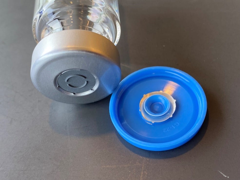West Flip-Off seal cap removed, showing broken bridges.