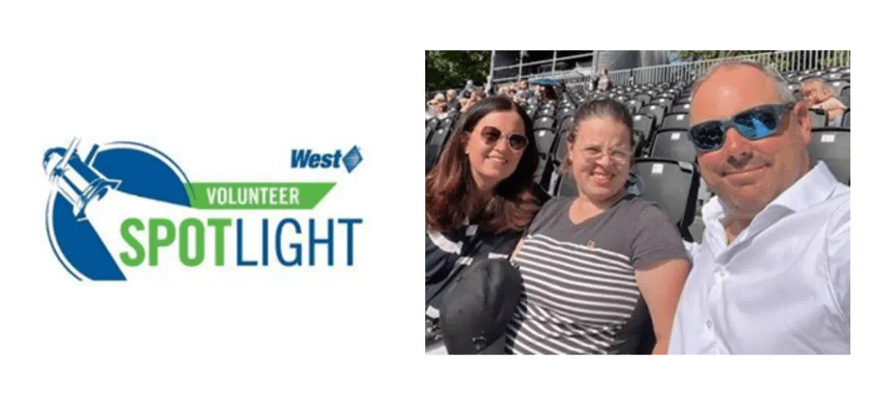 West team member Karin Bergstein featured in Volunteer Spotlight with family.