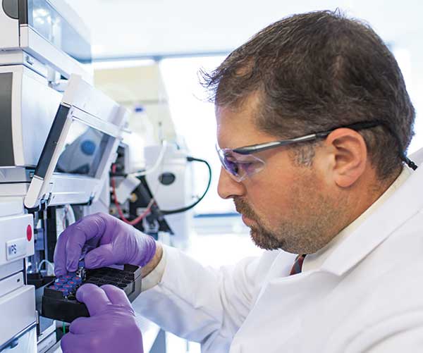 Employee Working in the lab
