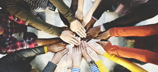 Hands in Huddle