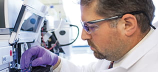 Employee Working in the lab