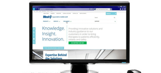 New Westpharma Website on a computer screen