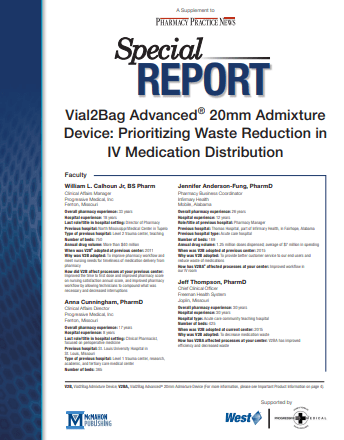 Vial2Bag Advanced® 20mm Admixture Device: Cost Reduction and Operational Efficiency in IV Medication Distribution